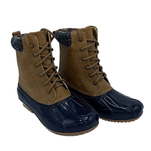 JUSTFAB Women's Evi Duck Boot in Tan Size 6.5 - Picture 1 of 8